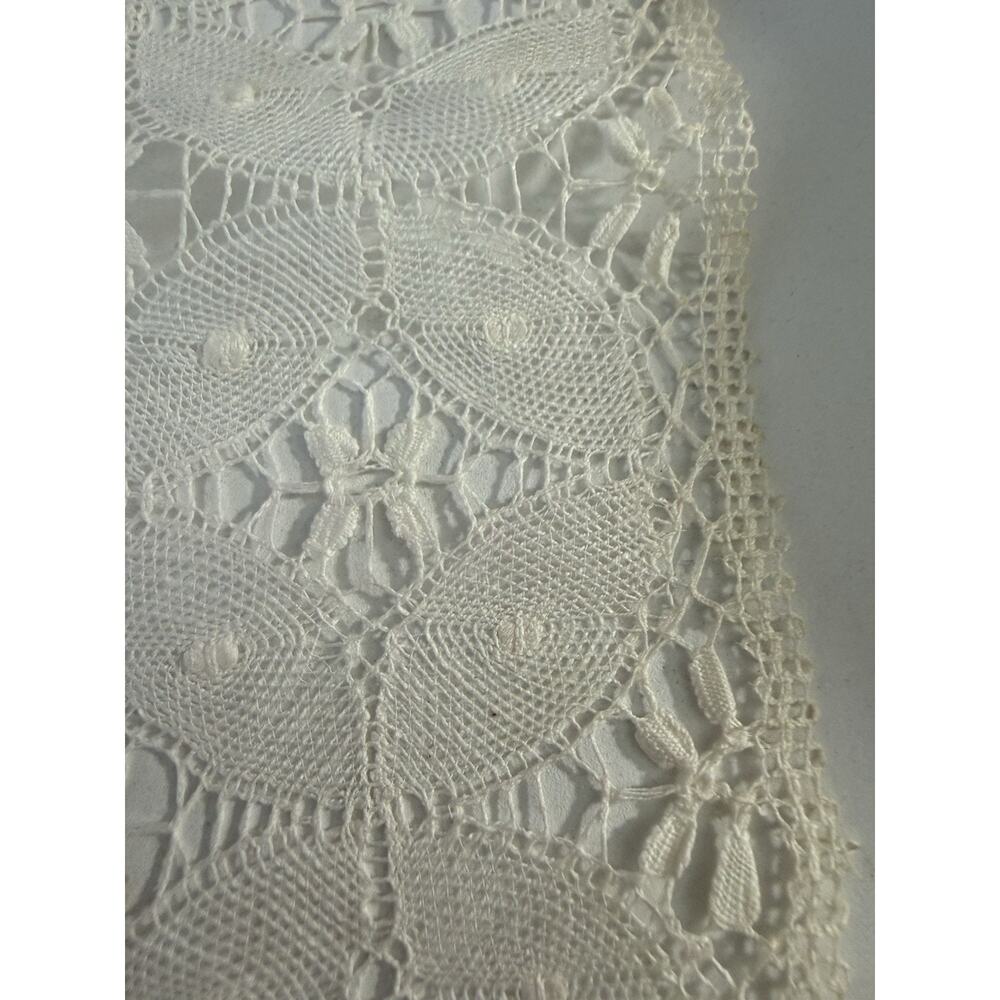 Vintage Lace Trim 6 Yards Floral Ivory Cotton Bridal Sewing Antique - Picture 12 of 12